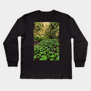 Clovers on the Forest Floor Kids Long Sleeve T-Shirt